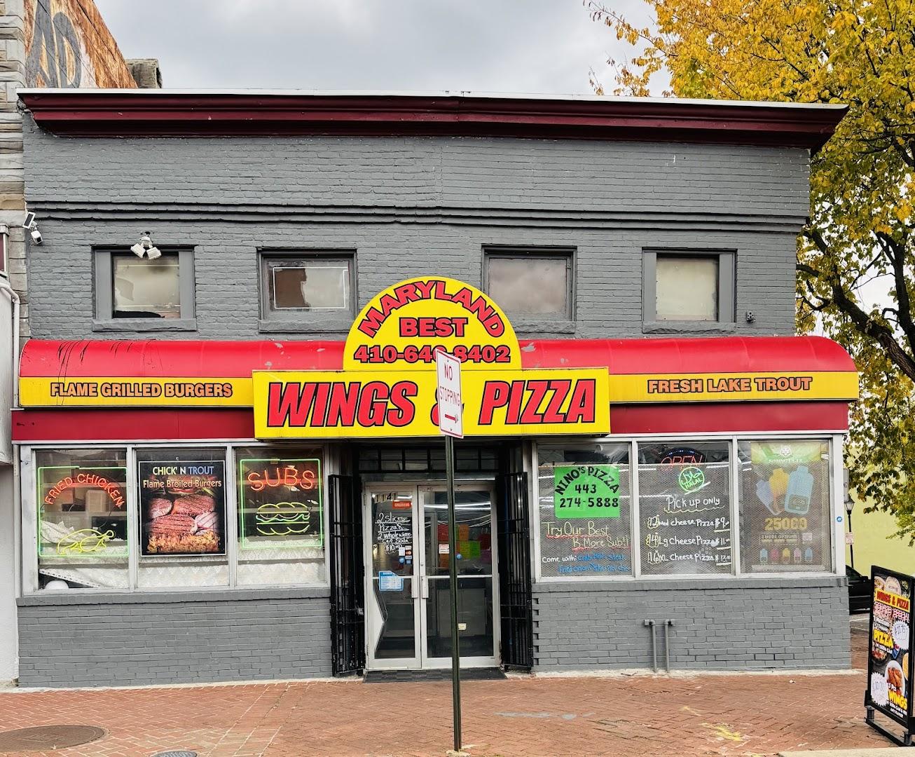 The Nino's Pizza and Subs Menu